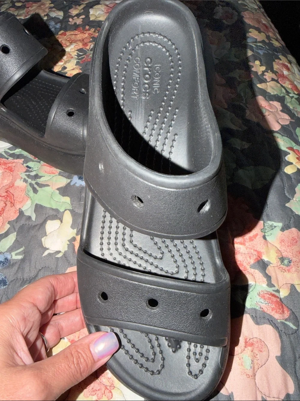 CROCS Black Platform Sandal Clogs